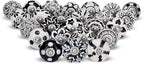 Cabinet Knobs Assorted knobs for cabinets and Drawers Black & White Cupboard Wardrobe Furniture Door Pull Handles for Dresser Kitchen Wardrobes Boho Home Interior Decor -Pack of 6