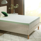 ZINUS 3 Inch Green Tea Memory Foam Mattress Topper, Smaller, More Convenient WonderBox Packaging, Pressure-Relieving Layers, CertiPUR-US Certified, Twin
