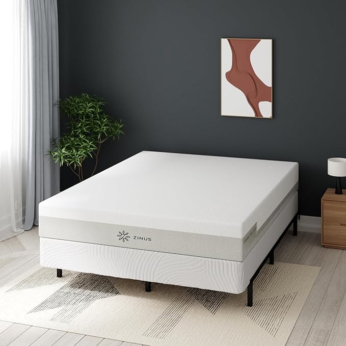 ZINUS Edgar 8 Inch Bamboo Box Spring, Mattress Foundation, Sturdy Bamboo Structure, Low Profile, Easy Assembly, Full