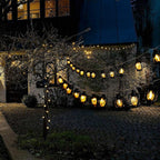 AceList 20 LED Black Lantern String Lights Mini Kerosene Lamp for Indoor Outdoor Patio Garden Holiday Home Ramadan Wedding Party Christmas Tree New Year Decorations(Warm White Light)