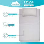 DREAMCARE Twin XL Sheet Sets – 3pcs Cooling Sheets – up to 21” Extra Deep Pocket Twin XL Sheets Set – Hotel Luxury Sheets & Pillowcases – Superior Softness 100% Fine Microfiber with Side Pocket –LGray