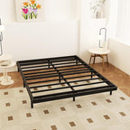 King Size Box Spring 2 Inch Low Profile, Heavy Duty Metal Box Spring Bed Base Bunkie Board, Mattress Foundation, Easy Assembly, Noise Free, Black