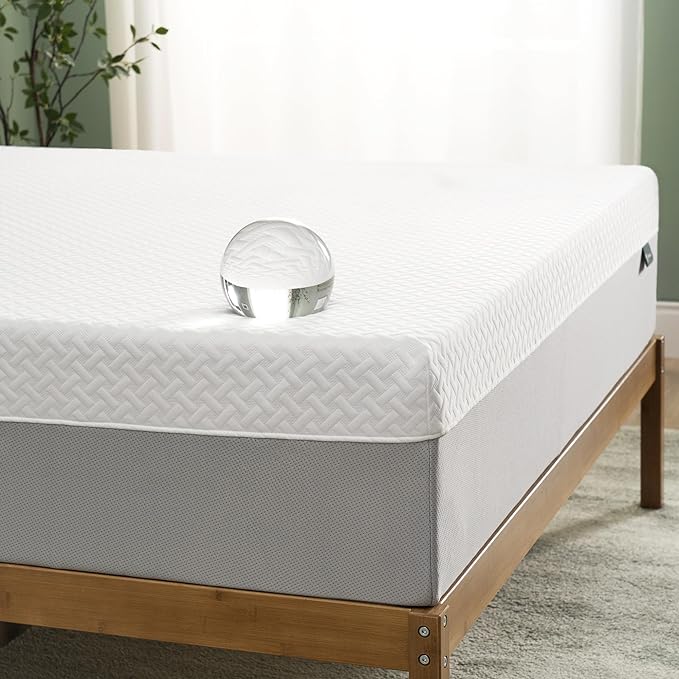 ZINUS 12 Inch Green Tea Essential Memory Foam Mattress [New Version], Full, Fiberglass Free, Medium Feel, Breathable Airflow Memory Foam, Certified Safe Foams & Fabric, Mattress in A Box