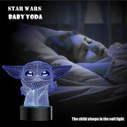 MOSSOM 3D Illusion Star Wars Night Light, 4 Pattern with Timing Function - LED Night Lamp, Christmas & Birthday Gift for Star Wars Fans