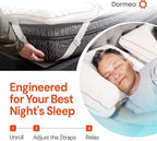 Dormeo Premium Full Size Cooling Mattress Topper - 3-Zone OctaspringⓇ Technology for Optimal Back Support, Anti-Slip Bottom