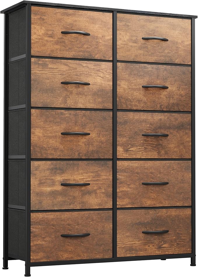 YITAHOME 10 Drawer Dresser - Fabric Storage Tower, Organizer Unit for Bedroom, Living Room, Hallway, Closets