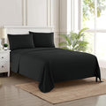King Size Sheets - Breathable Luxury Bed Sheets with Full Elastic & Secure Corner Straps Built In - 1800 Supreme Collection Extra Soft Deep Pocket Bedding, Sheet Set, EXTRA DEEP pocket - King, Black