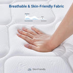 Avenco King Mattress, 10 inch King Size Mattress with Smarts™ Coil Individual Pocket Spring for Silent Sleep and Strong Edge Support, CertiPUR-US Certified, Mattresses in a Box