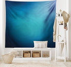Ambesonne Navy Blue Tapestry, Abstract Vibrant Shaded Digital Color on Plain Background Bohemian Print, Wide Wall Hanging for Bedroom Living Room Dorm, 60" X 40", Turquoise Navy