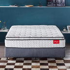 Queen Mattress 11.4 Inch Pillow Top Pocket Spring Hybrid Mattress, Memory Foam Innerspring Firm Bed in a Bag