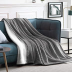 Walensee Sherpa Fleece Blanket (King Size 108”x90” Grey) Plush Throw, Gray Fuzzy Super Soft Reversible Microfiber Flannel Blankets for Couch, Bed, Sofa Ultra Luxurious Warm and Cozy for All Seasons