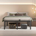 MAF 12 Inch California King Metal Platform Bed Frame with Round Corner Legs, Mattress Slide Stopper, 3000 LBS Heavy Duty Steel Slats Support, No Box Spring Needed, Noise Free
