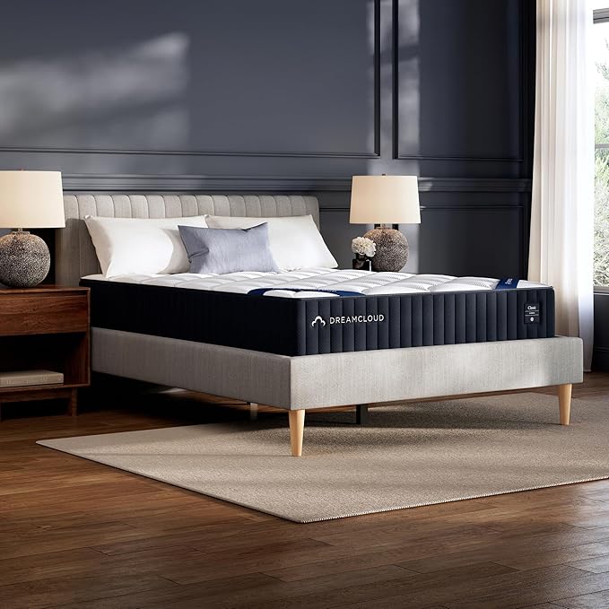 DreamCloud Classic 12" Twin Mattress - Luxury Hybrid Gel Memory Foam - 365 Night Trial - Fiberglass Free - Forever Warranty - Mattress in a Box - CertiPUR-US Certified