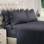 DREAMCARE King Size Sheets Set – 6 pcs Cooling Bed Sheets – up to 15” Deep Pocket King Sheet Set – 2500 Supreme Collection – Extra Soft 100% Brushed Microfiber Hotel Luxury with Side Pocket – D Gray