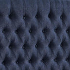 24KF Upholstered Tufted Button Linen Fabric Headboard,Comfortable Fashional Headboard Queen/Full Size,Navy Blue