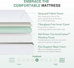 Full Mattress in a Box, 10 inch Mattresses for Platform Bed Double Size Daybed Bunk, Green Tea Memory Foam Medium Firm