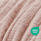 BEDELITE Fleece Twin Comforter Set -Super Soft & Warm Fluffy Pink Faux Fur Bedding, Luxury Fuzzy Heavy Bed Set for Winter with 1 Pillow case