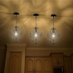 Black Chandelier Small Crystal Chandelier Lighting Modern Mini Hanging Light Fixtures with 1 Light