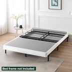 ZINUS 4 Inch Box Spring with Cover, No Assembly Mattress Foundation, Sturdy Metal Structure, Queen, White