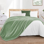 Walensee Fleece Blanket Plush Throw Fuzzy Lightweight (King Size 108x90 Sage Green) Super Soft Microfiber Flannel Blankets for Couch, Bed, Sofa Ultra Luxurious Warm and Cozy for All Seasons
