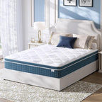 koorlian Twin Bed Mattress 8 Inch - Cooling Hybrid Single Mattress in a Box for Back Pain Relief - Pocket Spring & Memory Foam | Fiberglass-Free, Medium Firm Feel, CertiPUR-US, 120 Nights Trial