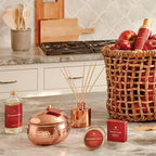 Thymes Petite Oil Reed Diffuser Set – Includes Reed Diffuser Sticks, Fragrance Oil, & Glass Bottle – Luxury Home Decor – Fall Decor – Fall Scents – Rose Gold (Simmered Cider, 4 fl oz)