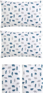 Eddie Bauer- Queen Sheet Set, Cotton Flannel Bedding Set, Brushed for Extra Softness, Cozy Home Décor (Bear Mountain Grey, Queen)