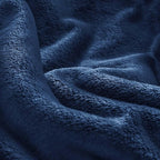 BEDELITE Big Fleece Blanket - 120" x 120" (10' x 10'), Super Soft Fluffy Fuzzy Oversized King Blanket for Bed, Couch, Sofa, Camping, Fits Whole Family, Navy Blue