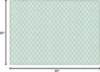 Flagship Carpets Schoolgirl Style Mint Checkerboard Educational Area Rug for Kids Room Seating Décor, Children's Classroom, Play Carpet for Teaching and Playroom, 5' x 7'6", Green