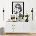 Z Gallerie Aspar Wall Sconce Long Candle Holders in Black Finish, Retro Chic Wall Decor for Living Room, Dining Room & Bathroom, Vintage Candle Wall Sconce with Timeless Appeal(Candles not Included)