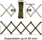 WEBI Accordion Wall Hanger,Expandable Wooden Hat Rack for Wall Mounted Coat Rack,Accordion Hat Hooks Holder for Baseball Caps,14 Peg,Dark Walnut