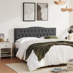 Tufted Upholstered Headboard Twin Size, Sturdy and Durable Solid Wood Twin XL headboard, Fabric Headboard Adjustable Height from 37” to 51”, Modern Button Diamond Design Head Board, Black