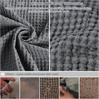 PHF Pre-Washed Cotton Waffle Weave Family Blanket,Oversized King Size 120"x 120"-Snag Proof Lightweight Breathable, 10'x 10' Huge Extra Large Big-Elegant Aesthetic Home Decoration Gift,Charcoal