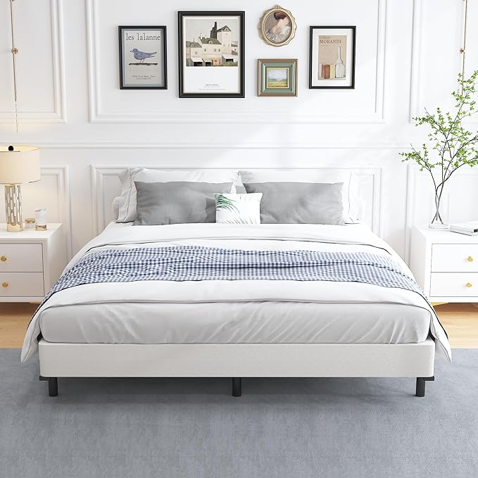 ALDRICH Low Profile Box Spring King Size,3 Inch Heavy Duty Metal Box Spring for King Bed,Mattress Foundation Non-Slip/No Noise/Easy Assembly (King)