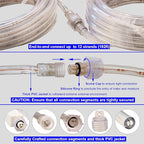 Blue LED Lights, 16ft Rope Lights, Connectable and Flexible Blue Strip Lighting, High Brightness 3528 LEDs with Clear PVC Jacket, Waterproof Weatherproof for Indoor Outdoor Use