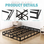 7 Inch Box Spring for Queen Bed Bed Base, Low Profile Metal Queen Box Spring with Fabric Cover, 3000 Lbs Max Weight Capacity Mattress Foundation, Noise-Free, Easy Assembly