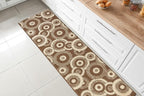 Custom Length Cut to Size Modern Farmhouse Carpet Runner Rug for Hallways, Non Slip Rubber Backed, 31 inch Wide X Customized Length, Geo Brown, 31 inch X 20 feet
