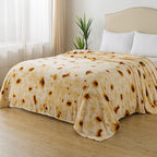 Burritos Tortilla Blanket Twin Size for All Season - Premium Lightweight Anti-Static Super Soft Cozy Plush Tortilla Throw, Lightweight Microfiber Winter Warm Taco Blanket 66" x 90"(Burritos Twin)