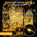 12 Pack Fairy Lights Battery Operated 7ft 20 LED Mini String Lights Twinkle Lights Silver Wire Firefly Starry Lights for Mason Jars Wedding Party Christmas Centerpiece Table Decorations, Warm White