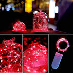 16 Pack Fairy Lights(Batteries Included) 10.2FT 30LEDs Firefly Lights Battery Operated String Lights Silver Wire Starry Lights for DIY Wedding Party Costume Christmas Tree Decoration (Red Fairy Light)