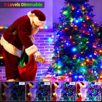 262FT 800 LED Color Changing Christmas Lights Outdoor Indoor, Warm White Multicolor Christmas Tree Lights, Waterproof Fairy String Light Timer Remote, 11 Lighting Modes