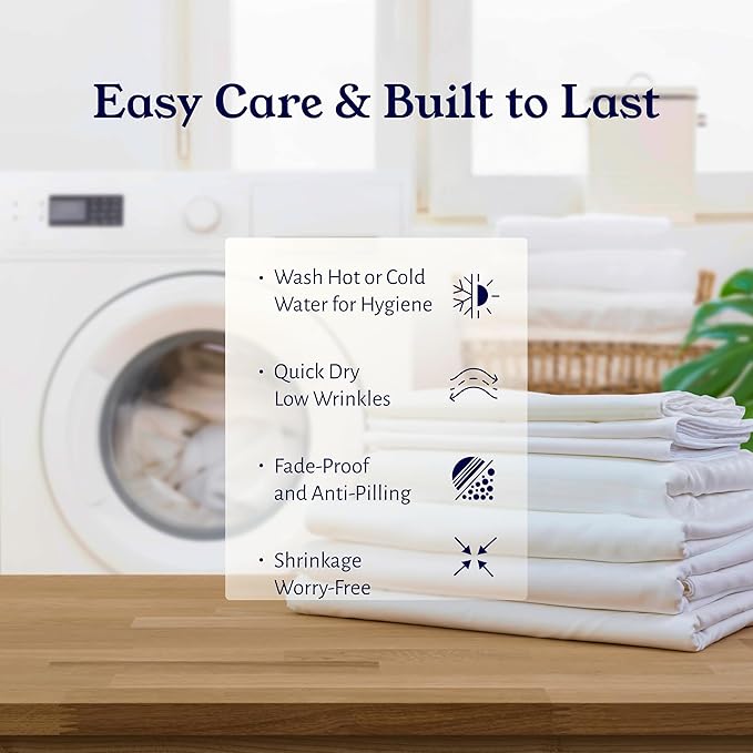 California Design Den Natural 100% Cotton Sheets, Soft Queen Sheet Set, 400 Thread Count Sateen, Deep Pockets with All-Around Elastic for a Snug Fit, Cool & Durable Bedding Set - Seafoam