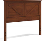 Glenwillow Home Farmhouse Style Wood Panel Headboard in Cherry - Full Size