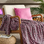 BEDELITE Pink Leopard Twin Size Blanket – Soft & Cozy Cheetah Blanket for Couch, Bed & Sofa, Lightweight Fleece Animal Print Decor, 60"x 80", Pink