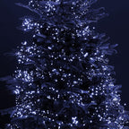 Dazzle Bright Christmas String Lights, 132FT 400 LED Connectable Green Wire 8 Modes String Lights, Waterproof Christmas Lights for Indoor Outdoor Patio Party Wedding Decorations, White