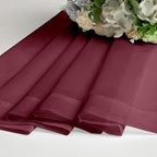 Aiyufeng Sheer Curtains Burgundy Red - Fabric Vertical Window Shades for Sliding Glass Door Balcony Terrace Sun Room Beach Pool House, 40 x 63 inches, 1 Pair