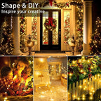 16 Pack 10 ft 30 LED Fairy Lights Battery Operated Waterproof Silver Wire Mini String Lights Firefly Starry Moon Lights for DIY Crafts Wedding Party Bedroom Table Centerpieces Christmas(Warm White)