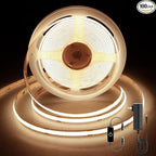 COB LED Strip,LED Strip Lights 5M/16.4ft,Touch Dimmable LED Strips,CRI90+,3000K Warm White cob led,1600LEDs,24V LED Tape Lights,Indoor for Bedroom, Kitchen, TV, Mirror,Cabinet
