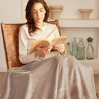 Exclusivo Mezcla Fleece Blanket Twin Size for Bed, Super Soft and Warm, All Season Use, Cozy, Plush, Lightweight, 60x80 Inches Camel