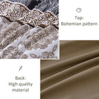 Cottolester Brown Comforter Set Queen Size,Boho Fall Bed in a Bag 8 Pieces,Paisley Soft Microfiber Bedding Comforter Set